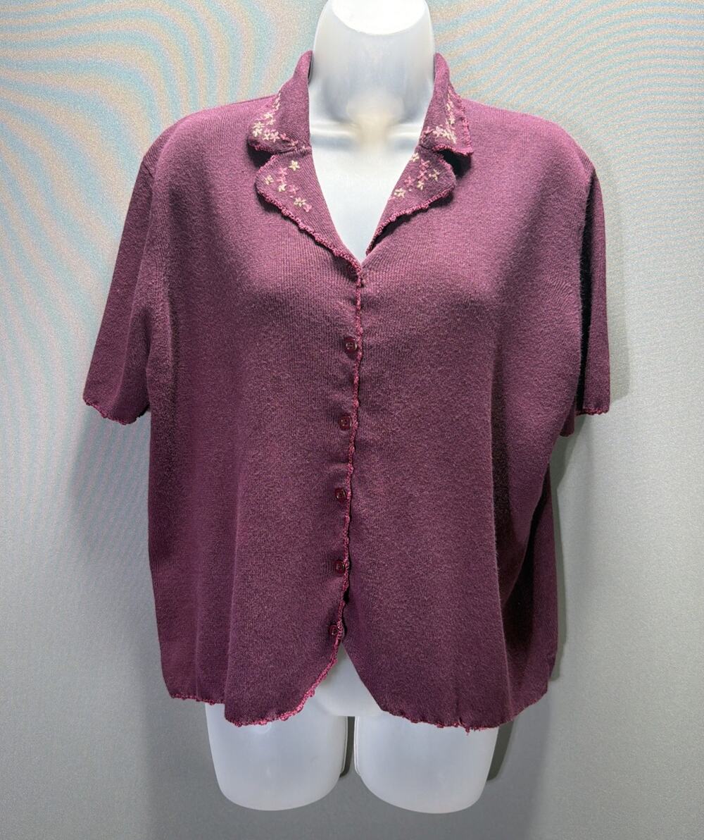 Vintage Koret City Blues Top Floral Button Up Cottagecore Size